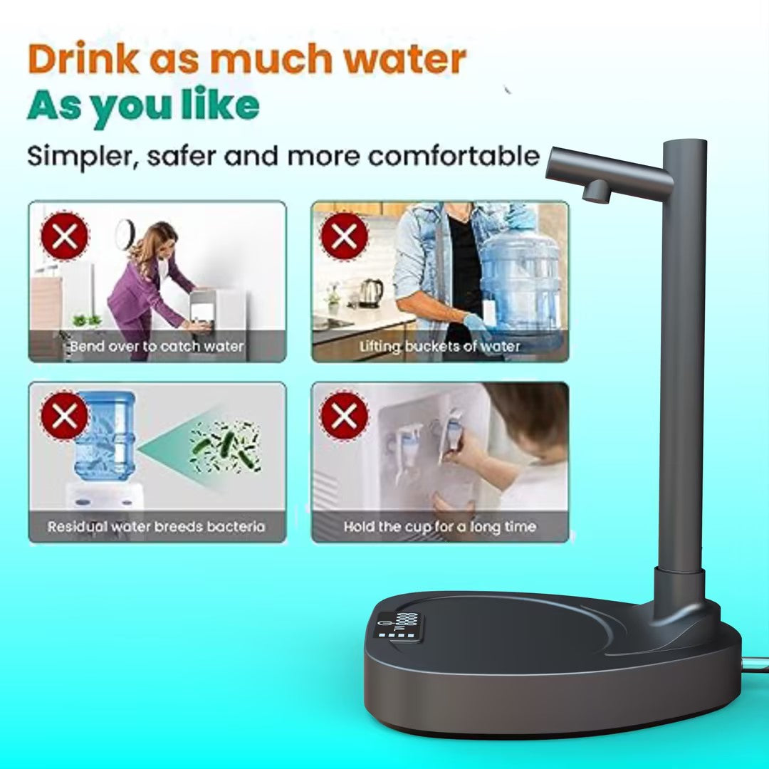 Automatic Water Bottle Rechargeable Water Dispenser With Stand